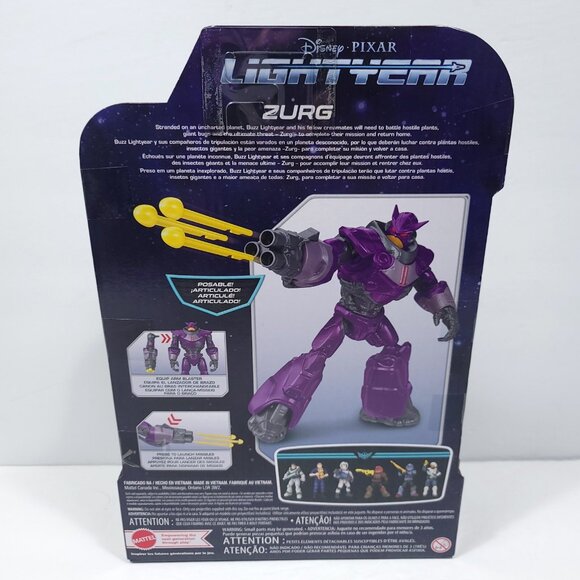 Disney Pixar Lightyear Zurg 10" Action Figure 2021 Mattel Purple Space Suit NEW - Picture 5 of 5